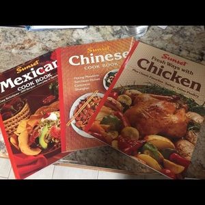 3 paperback cookbooks Mexican, Chinese & Chicken
